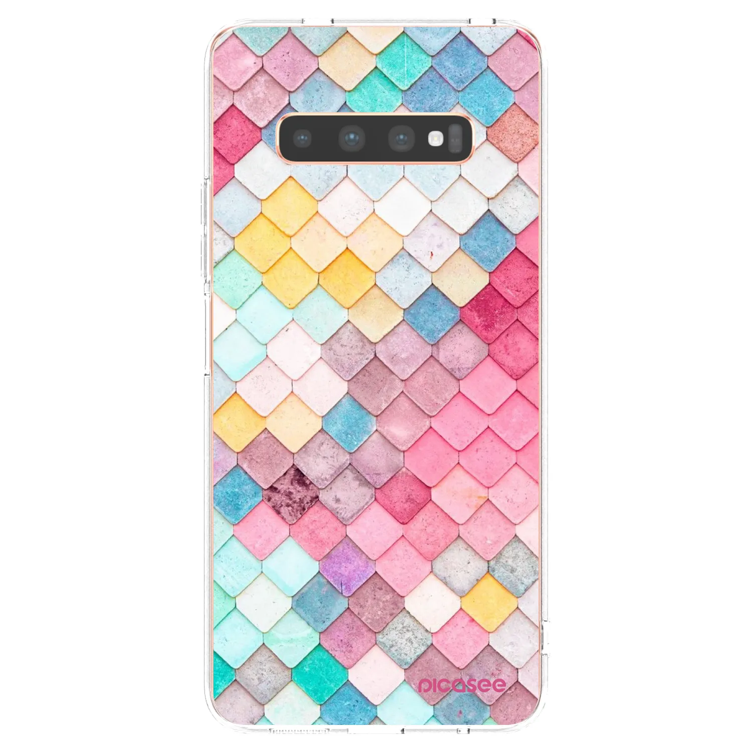 Picasee husă transparentă din silicon pentru Samsung Galaxy S10 Plus G975 - Colorful roof