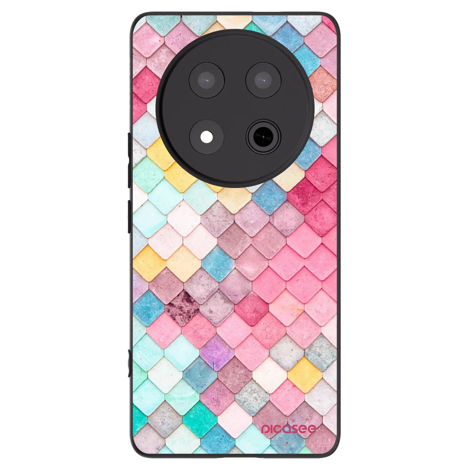 Picasee husă neagră din silicon pentru Honor Magic7 Lite 5G - Colorful roof