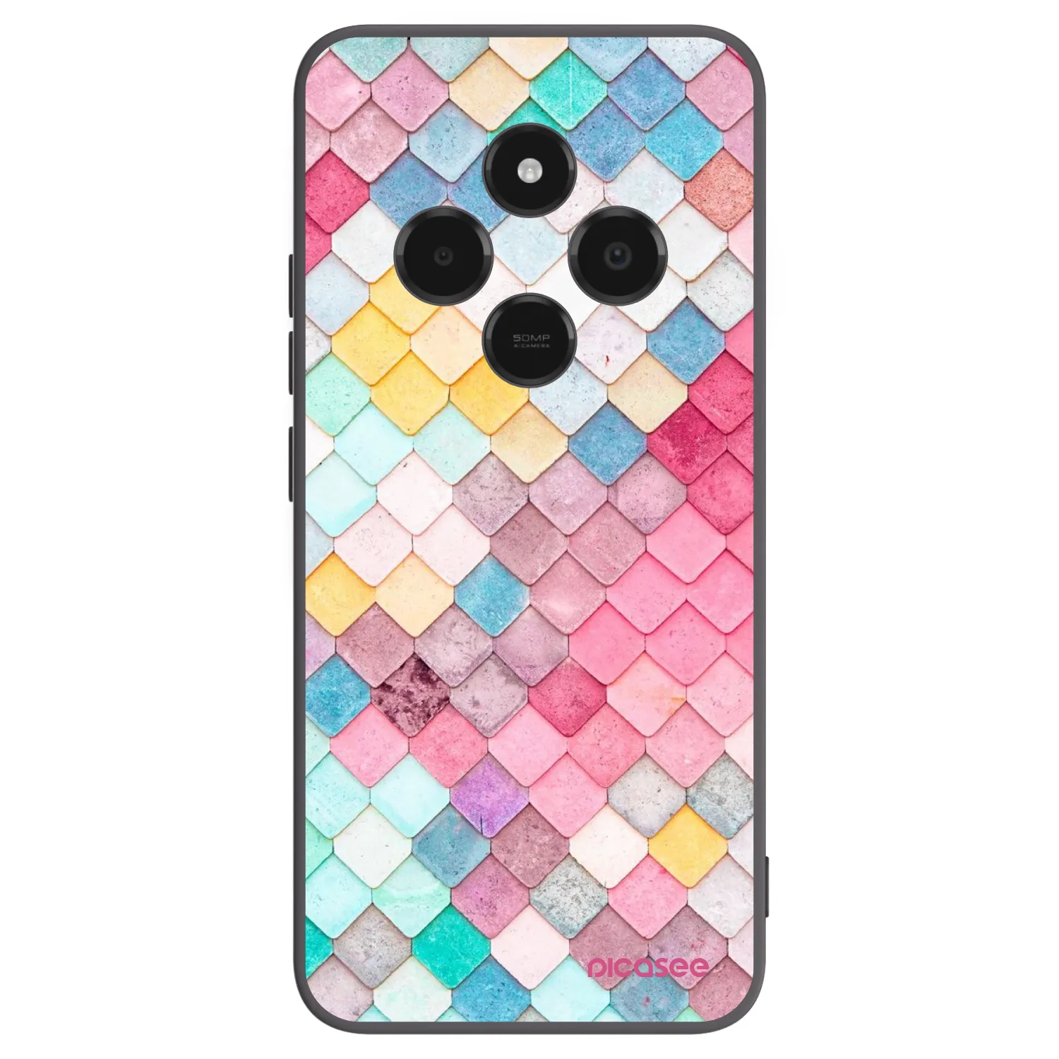 Picasee husă neagră din silicon pentru Xiaomi Poco C75 - Colorful roof