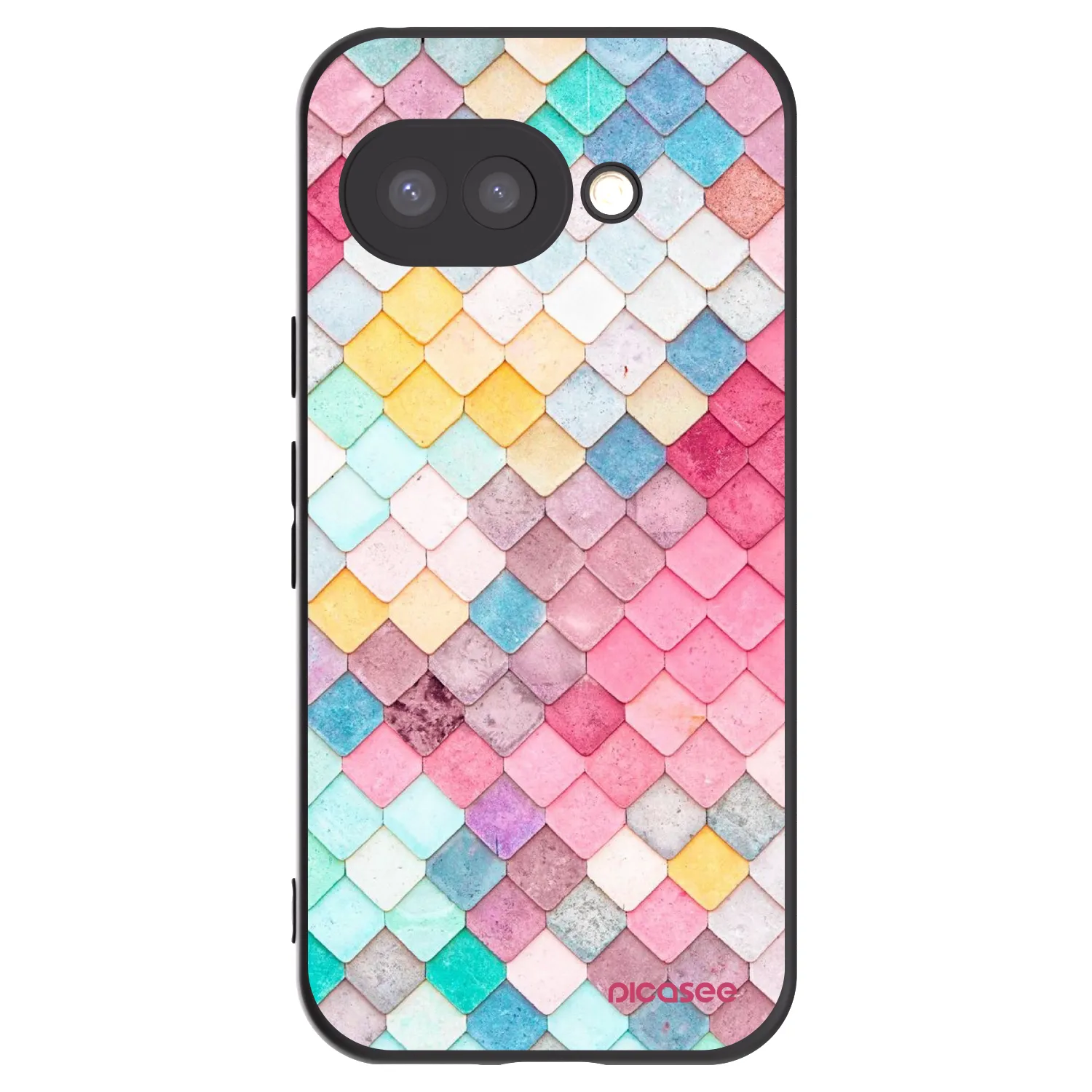 Picasee husă neagră din silicon pentru Google Pixel 9a - Colorful roof