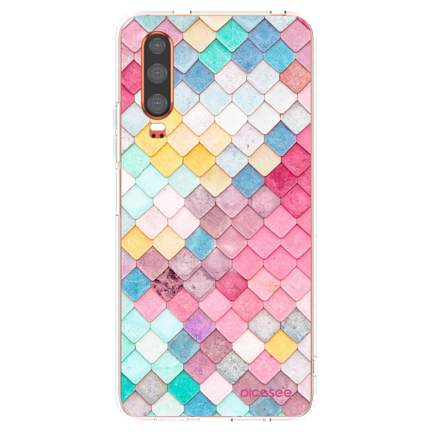 Picasee husă transparentă din silicon pentru Huawei P30 - Colorful roof