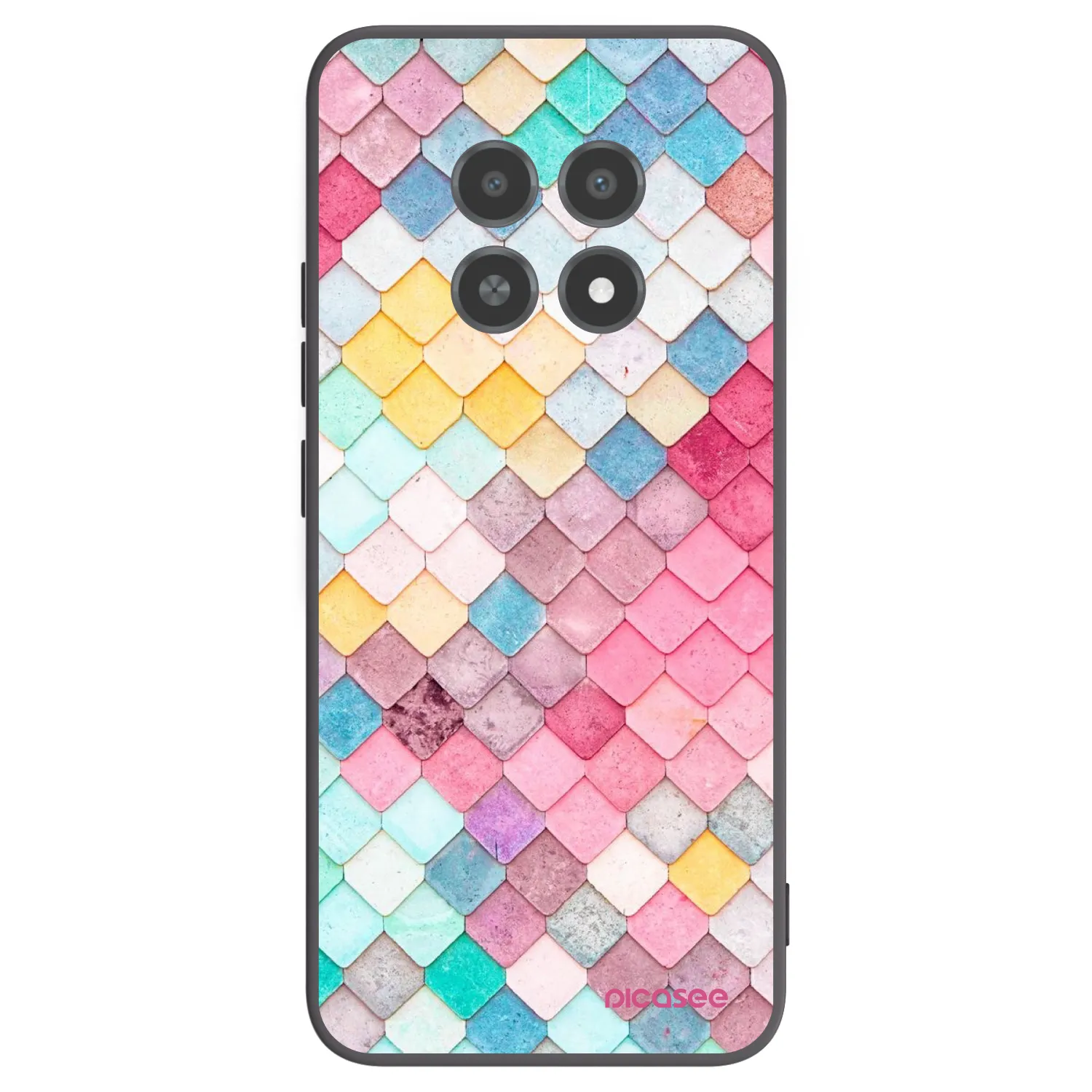 Picasee husă neagră din silicon pentru Realme 12X - Colorful roof
