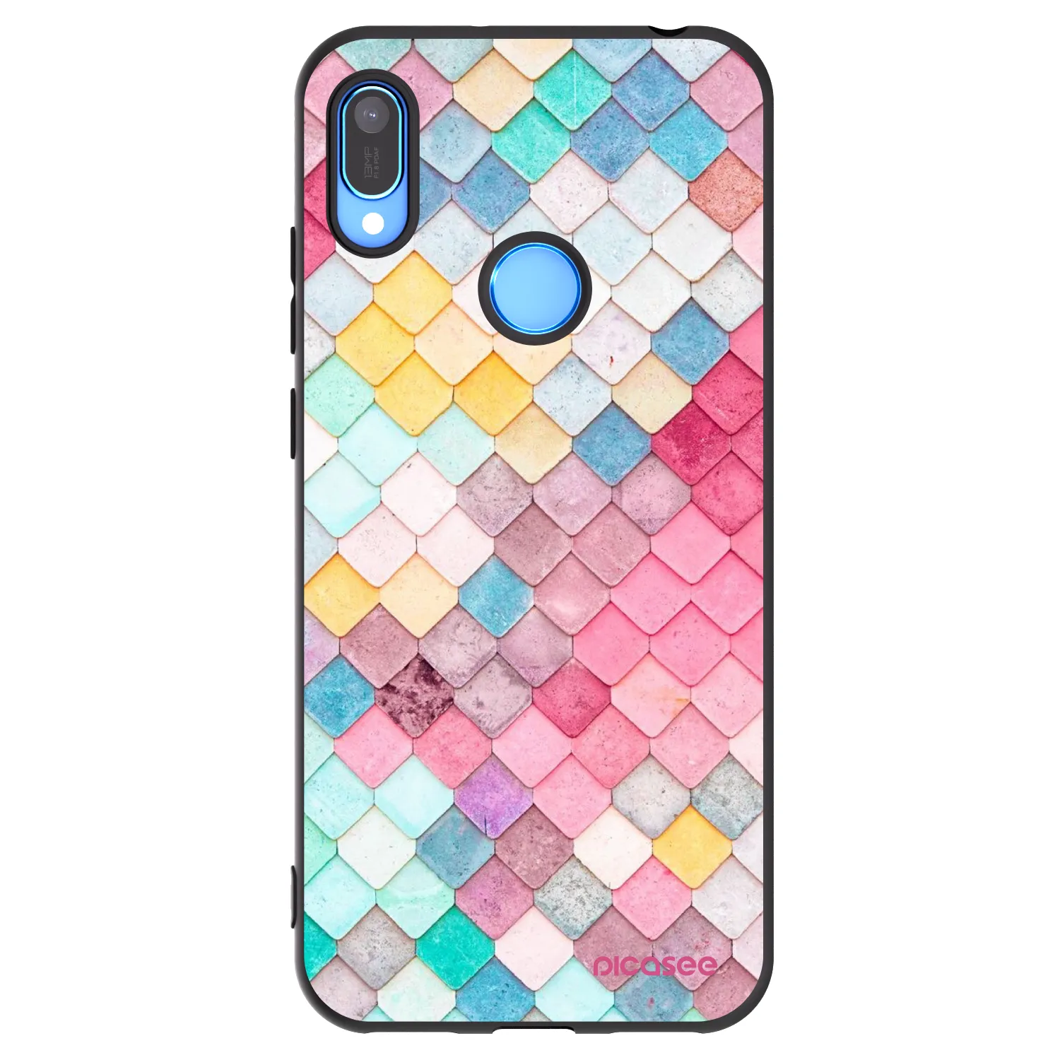 Picasee husă neagră din silicon pentru Huawei Y6 2019 - Colorful roof