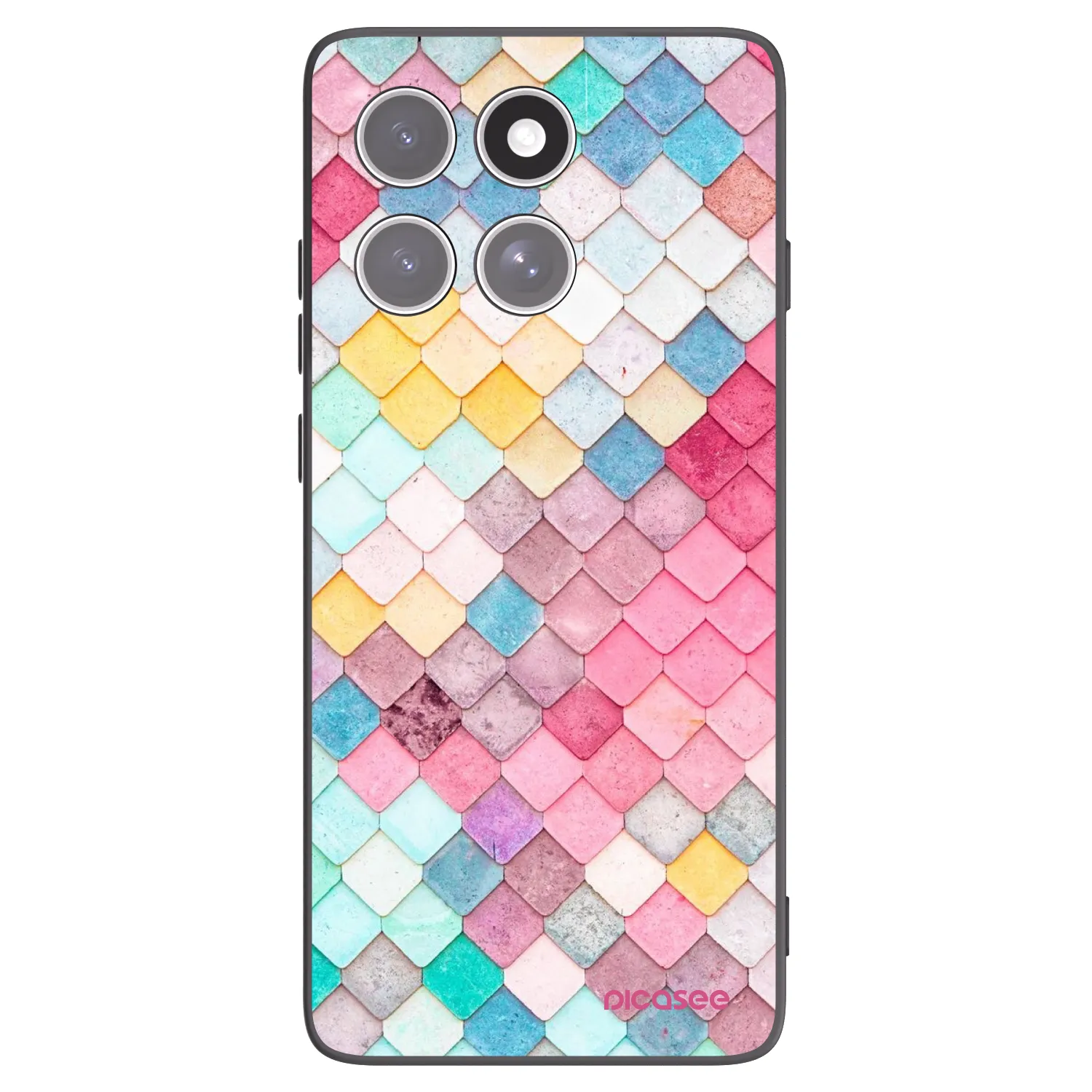 Picasee husă neagră din silicon pentru Motorola Edge 60 Fusion - Colorful roof