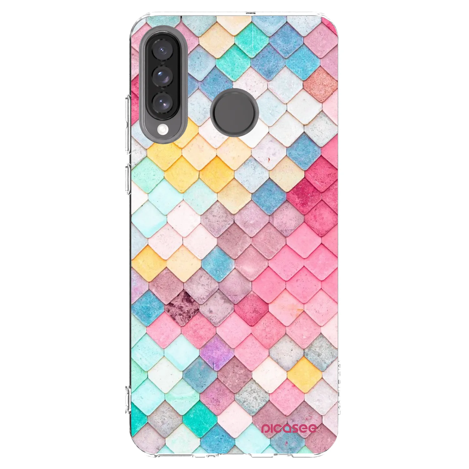 Picasee husă transparentă din silicon pentru Huawei P30 Lite - Colorful roof