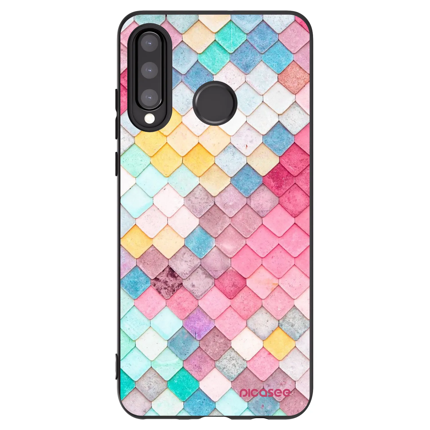 Picasee husă neagră din silicon pentru Huawei P30 Lite - Colorful roof