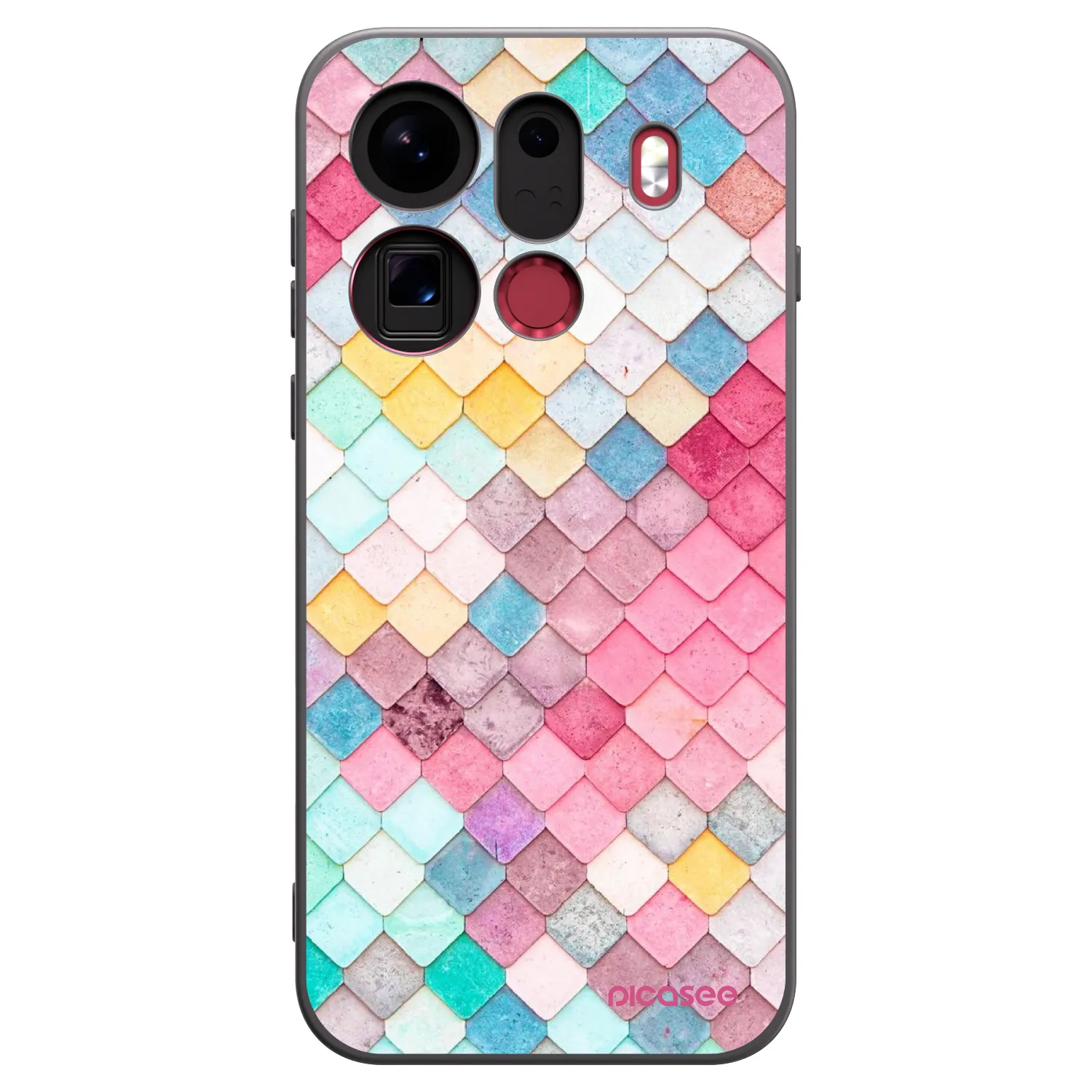 Picasee husă neagră din silicon pentru OPPO Find X9 Pro - Colorful roof