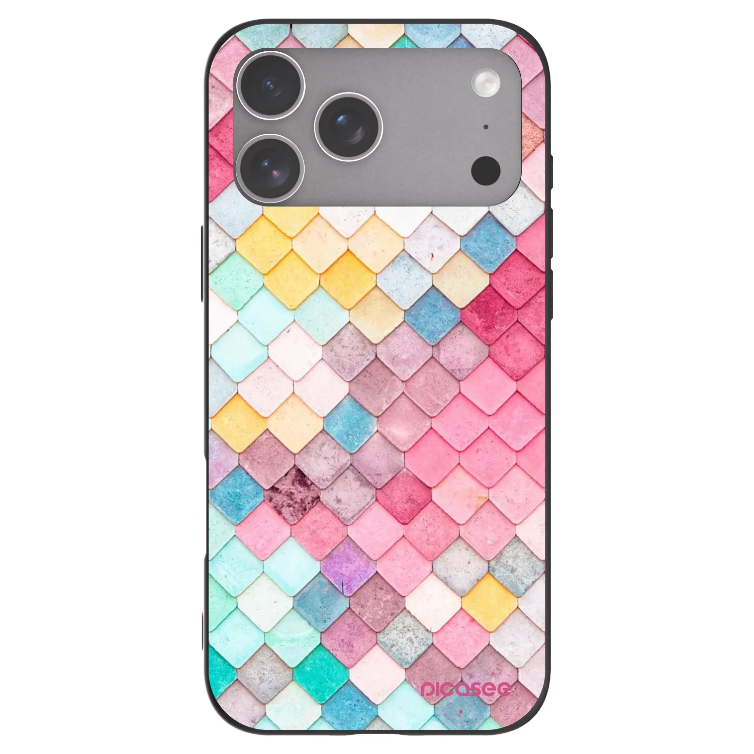 Picasee husă neagră din silicon pentru Apple iPhone 18 Pro Max - Colorful roof