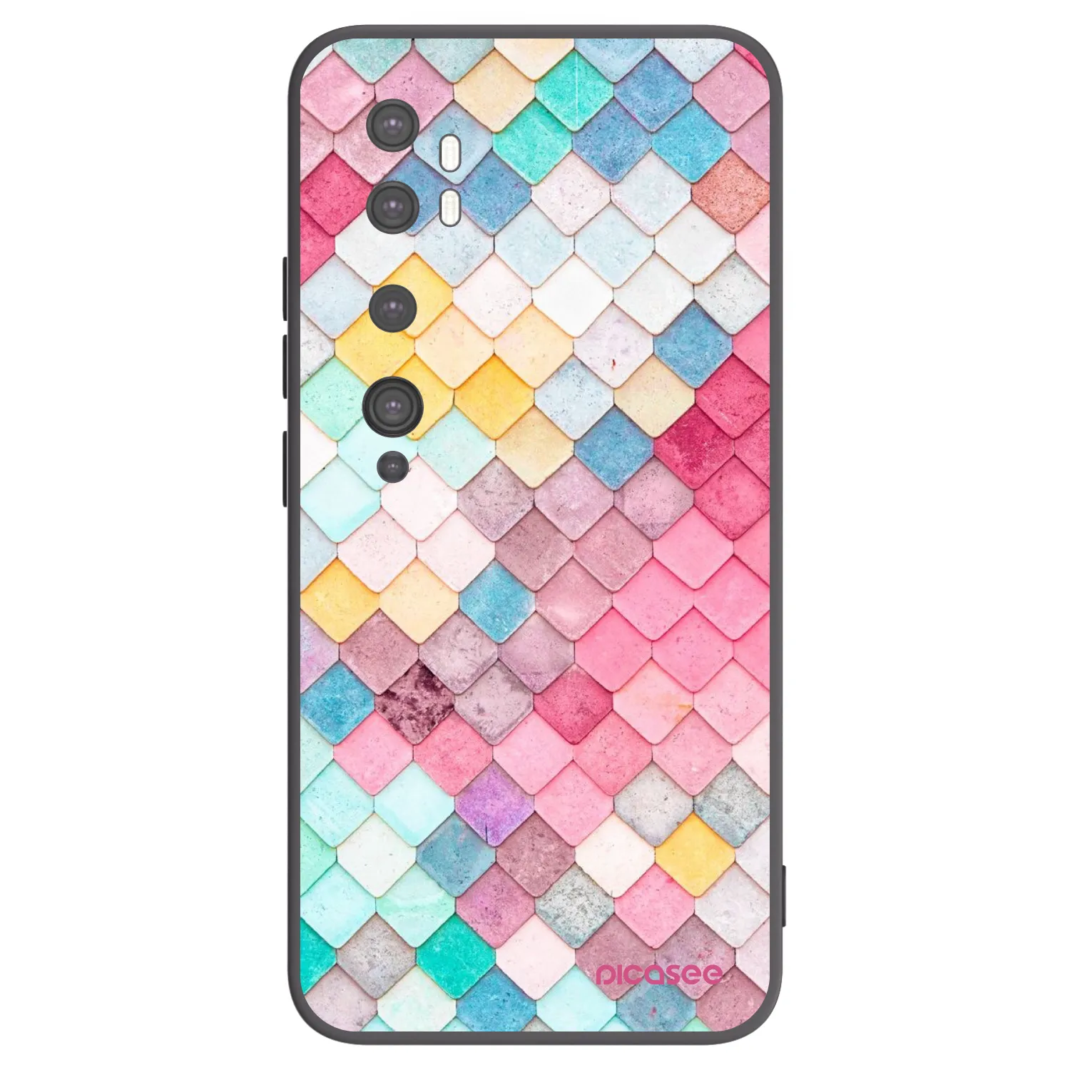 Picasee husă neagră din silicon pentru Xiaomi Mi Note 10 (Pro) - Colorful roof
