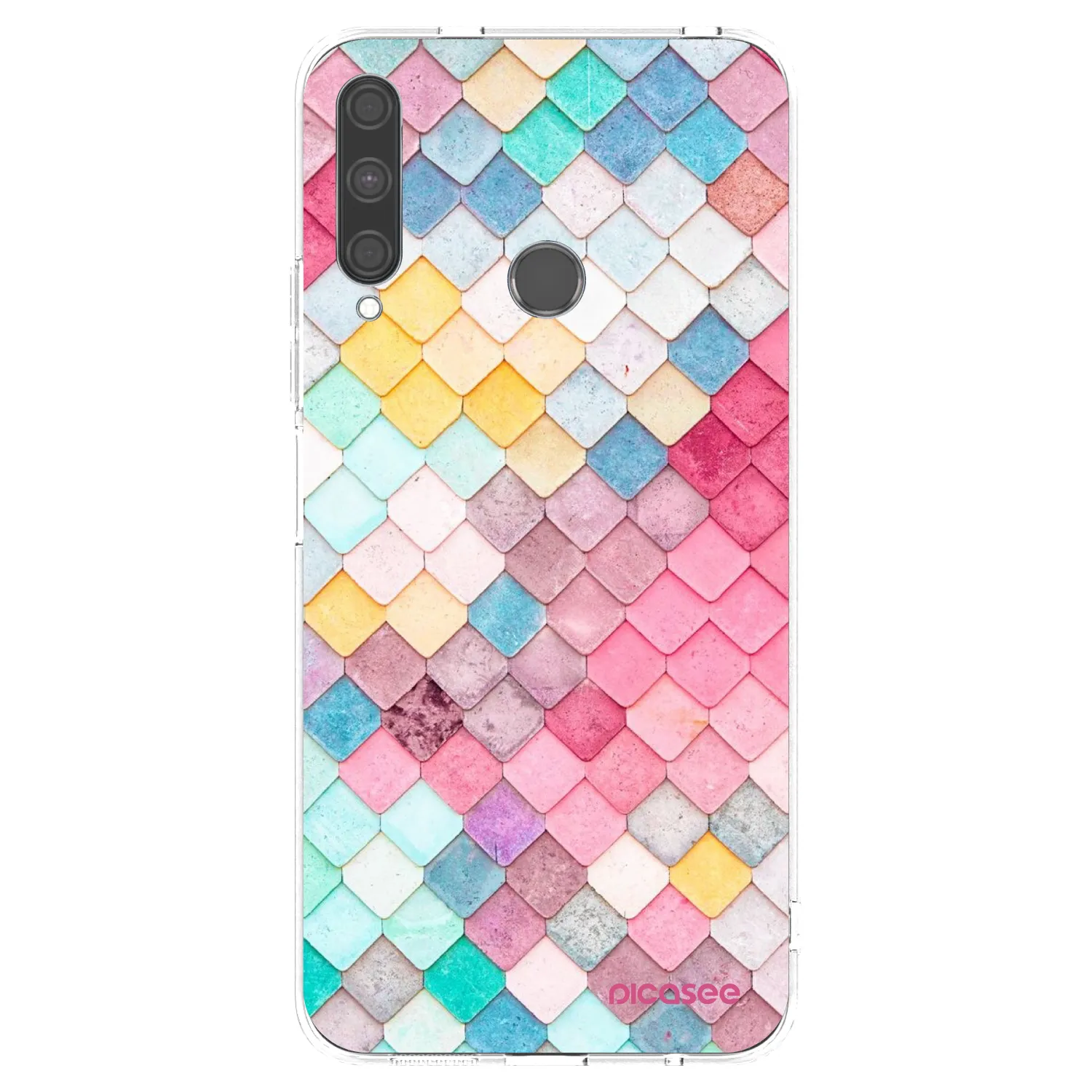 Picasee husă transparentă din silicon pentru Huawei P40 Lite E - Colorful roof