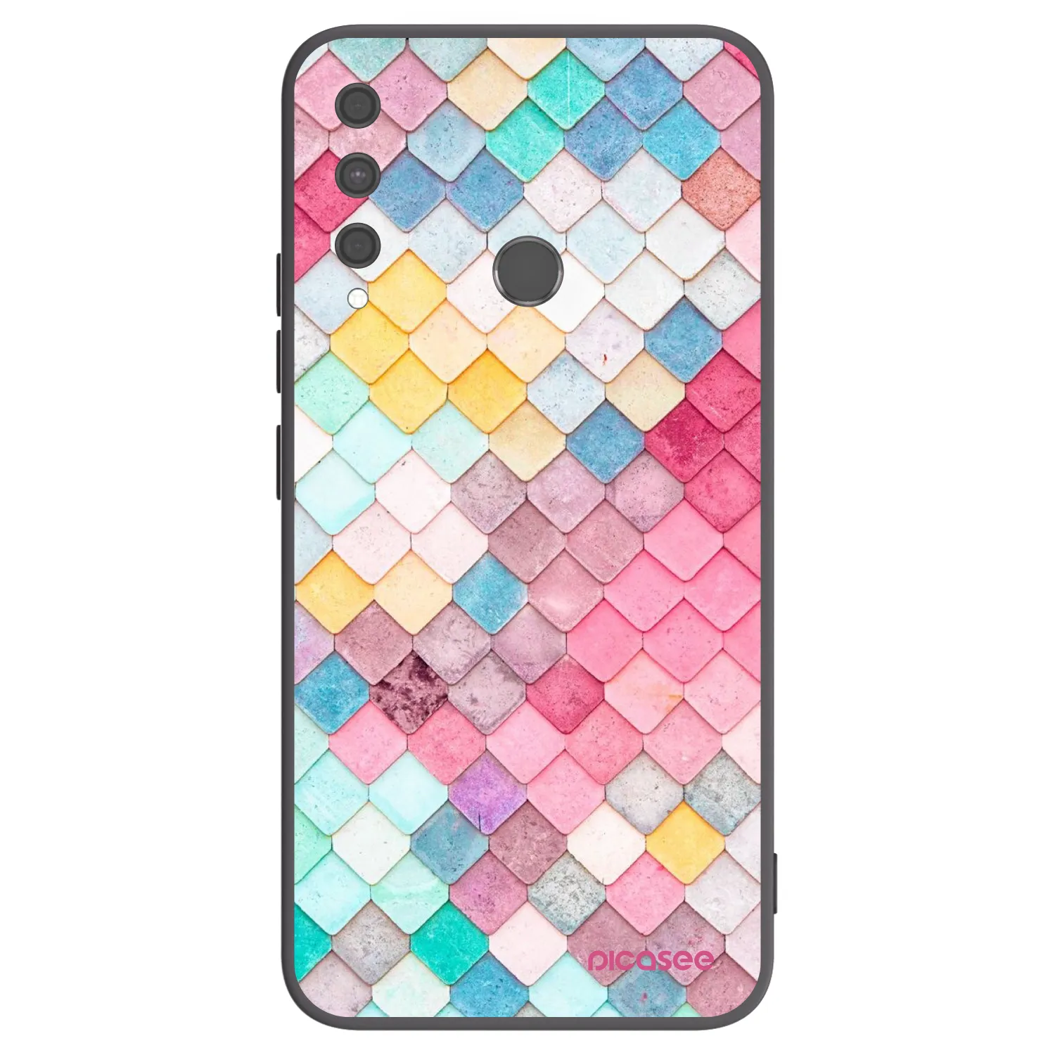 Picasee husă neagră din silicon pentru Huawei P40 Lite E - Colorful roof