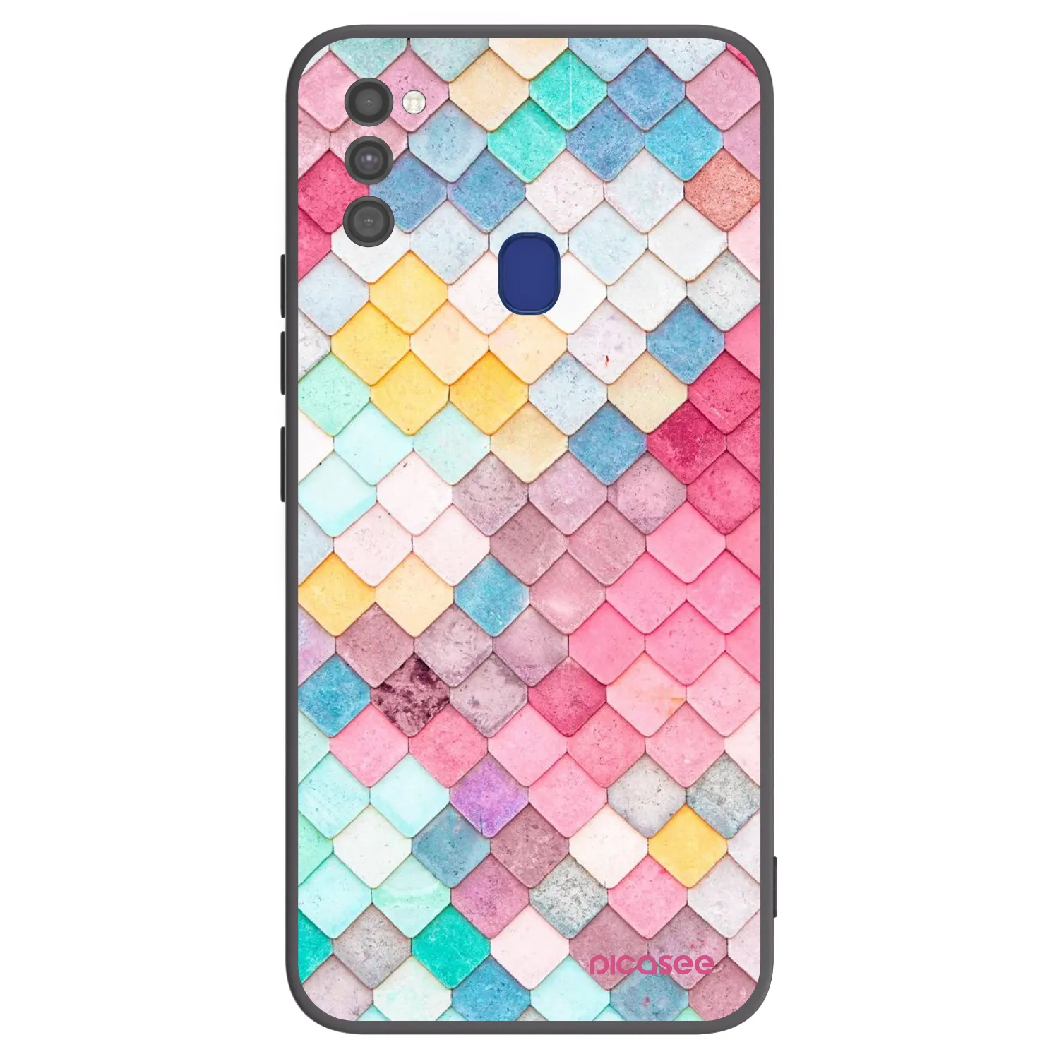 Picasee husă neagră din silicon pentru Samsung Galaxy M21 M215F - Colorful roof