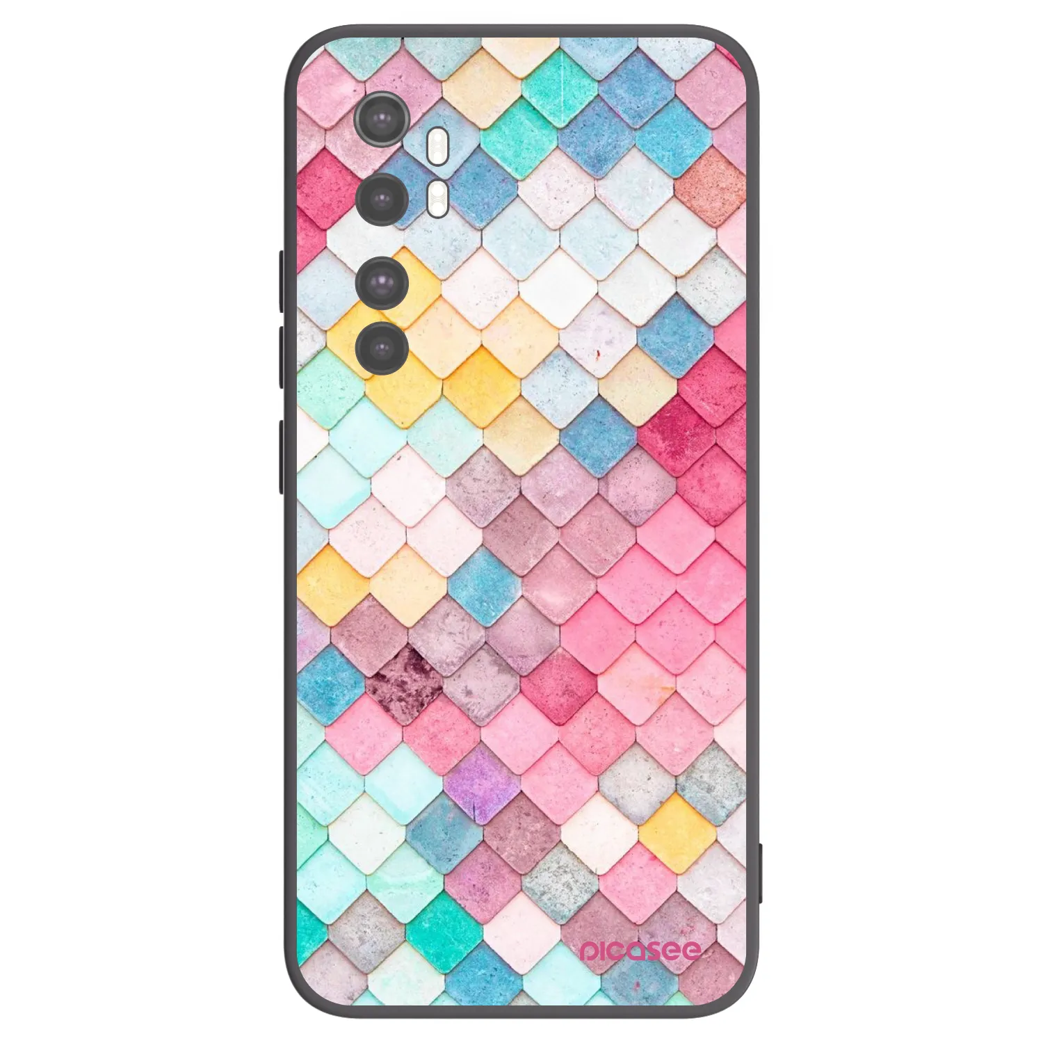 Picasee husă neagră din silicon pentru Xiaomi Mi Note 10 Lite - Colorful roof