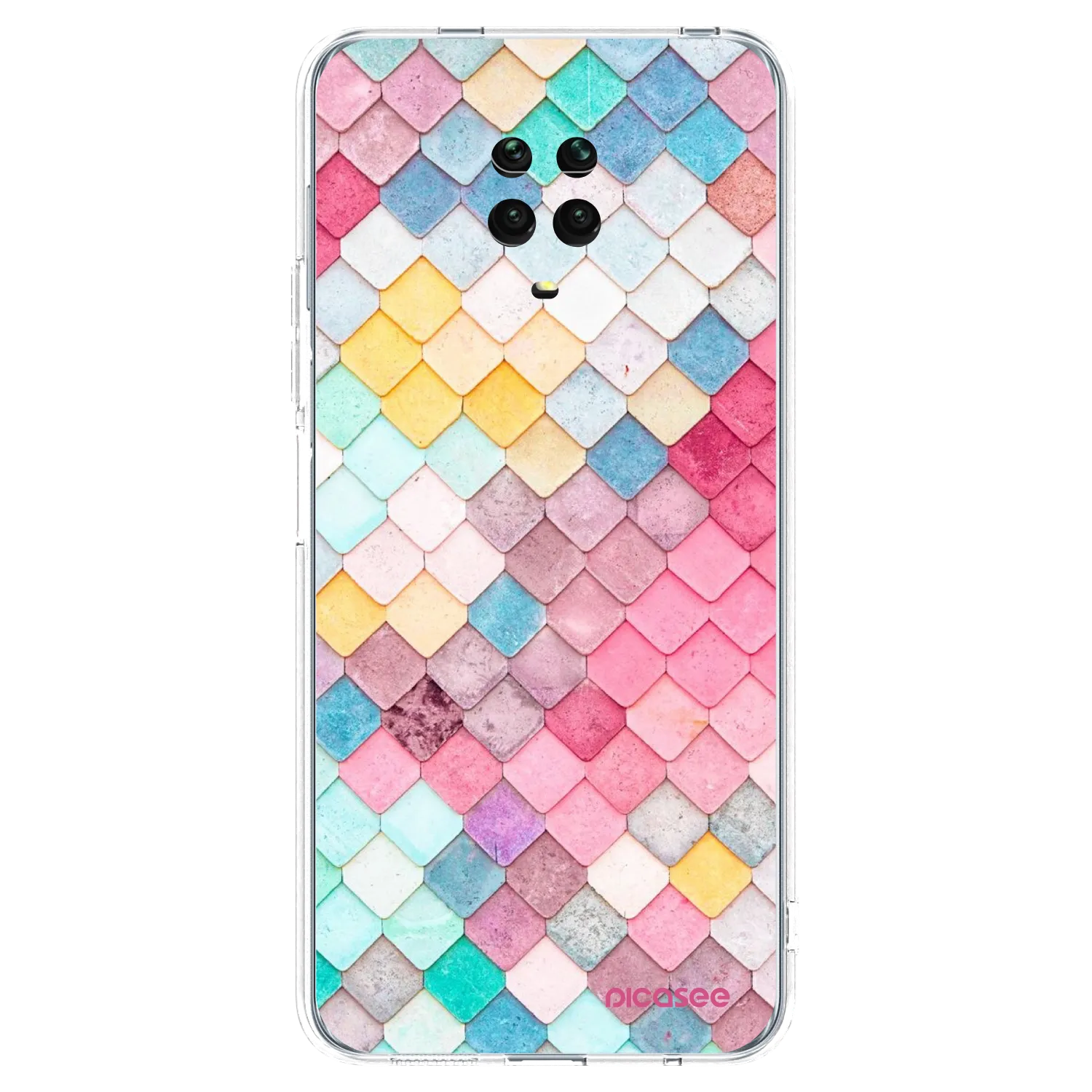 Picasee husă transparentă din silicon pentru Xiaomi Redmi Note 9S - Colorful roof