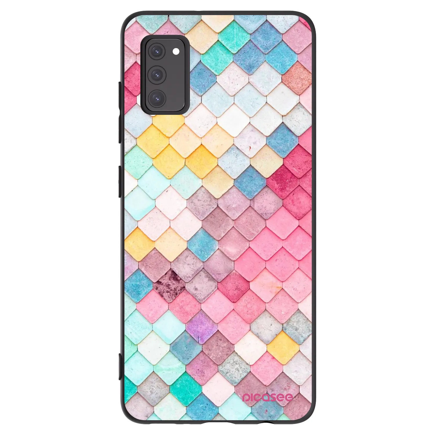 Picasee husă neagră din silicon pentru Samsung Galaxy A41 A415F - Colorful roof