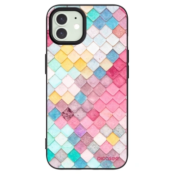 Picasee husă neagră din silicon pentru Apple iPhone 12 Pro - Colorful roof