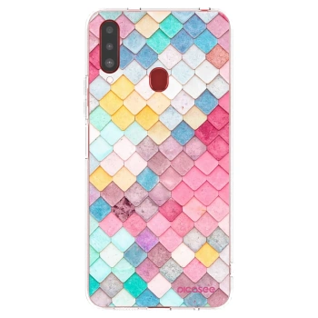 Picasee husă transparentă din silicon pentru Samsung Galaxy A20s - Colorful roof