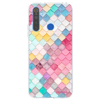 Picasee husă transparentă din silicon pentru Realme 5 - Colorful roof
