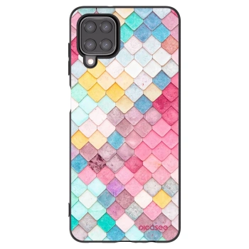 Picasee husă neagră din silicon pentru Samsung Galaxy A12 A125F - Colorful roof