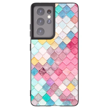 Picasee husă neagră din silicon pentru Samsung Galaxy S21 Ultra 5G G998B - Colorful roof