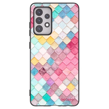 Picasee husă neagră din silicon pentru Samsung Galaxy A52 5G A525F - Colorful roof