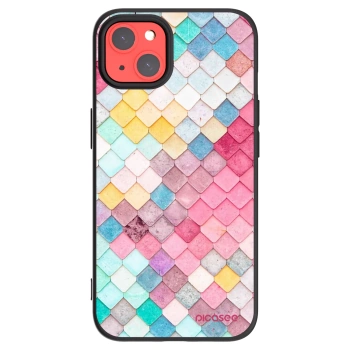 Picasee husă neagră din silicon pentru Apple iPhone 13 - Colorful roof