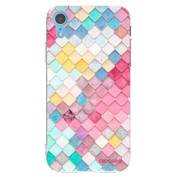 Picasee husă transparentă din silicon pentru Apple iPhone XR - Colorful roof