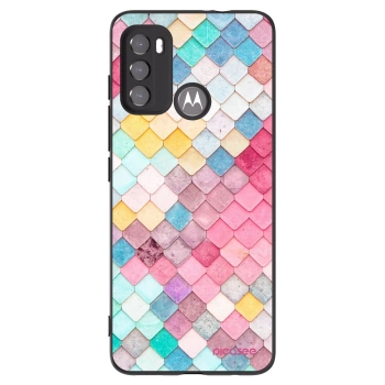 Picasee husă neagră din silicon pentru Motorola Moto G60 - Colorful roof