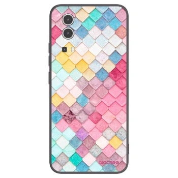 Picasee husă neagră din silicon pentru Vivo Y72 5G - Colorful roof