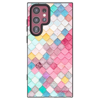 Picasee husă neagră din silicon pentru Samsung Galaxy S22 Ultra 5G - Colorful roof
