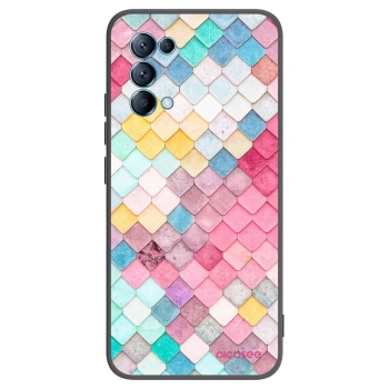 Picasee husă neagră din silicon pentru OPPO Reno 5 5G - Colorful roof