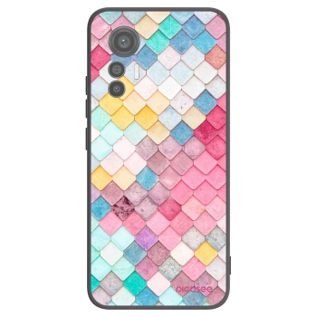 Picasee husă neagră din silicon pentru Xiaomi 12 Lite - Colorful roof