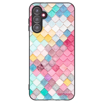 Picasee husă neagră din silicon pentru Samsung Galaxy A14 4G A145R - Colorful roof