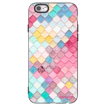 Picasee husă neagră din silicon pentru Apple iPhone 6/6S - Colorful roof