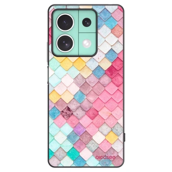 Picasee husă neagră din silicon pentru Xiaomi Redmi Note 13 5G - Colorful roof