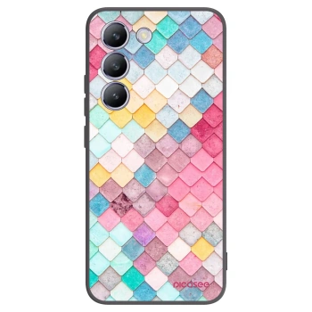 Picasee husă neagră din silicon pentru Vivo V40 SE 5G - Colorful roof
