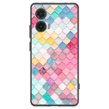 Picasee husă neagră din silicon pentru Motorola Moto G35 5G - Colorful roof