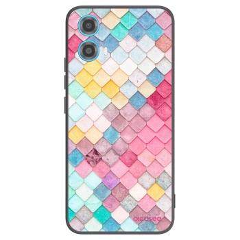 Picasee husă neagră din silicon pentru Motorola Moto G34 5G - Colorful roof