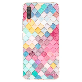 Picasee husă transparentă din silicon pentru Samsung Galaxy A70 A705F - Colorful roof