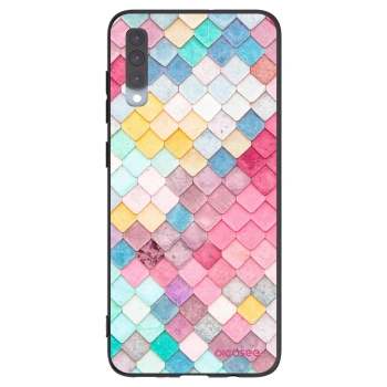 Picasee husă neagră din silicon pentru Samsung Galaxy A70 A705F - Colorful roof