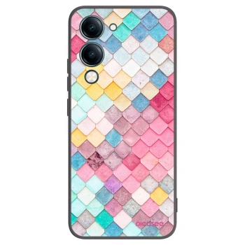 Picasee husă neagră din silicon pentru Vivo Y29s 5G - Colorful roof