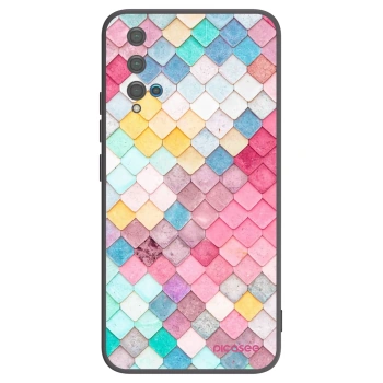 Picasee husă neagră din silicon pentru Huawei Nova 5T - Colorful roof