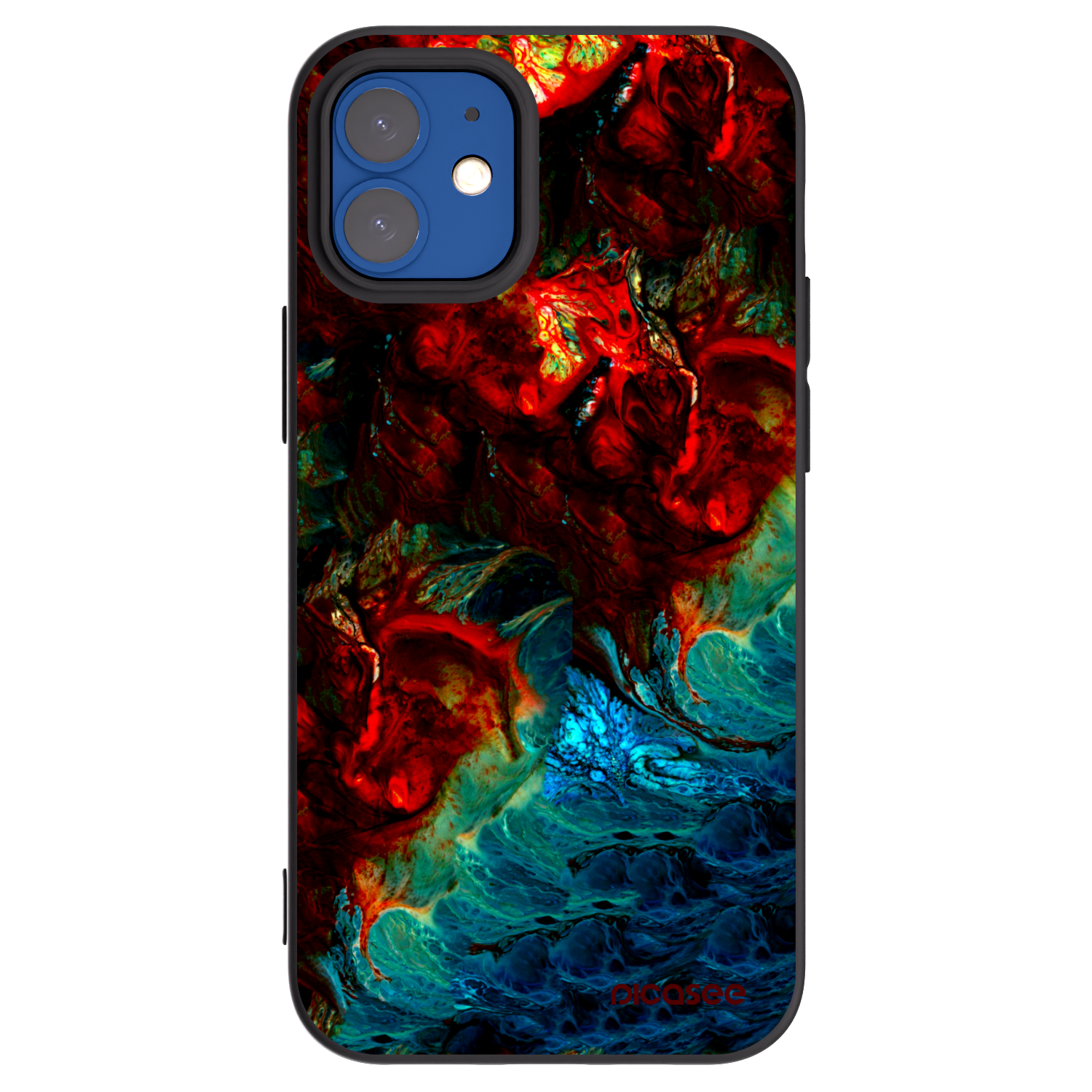 Picasee husă neagră din silicon pentru Apple iPhone 12 mini - Universe