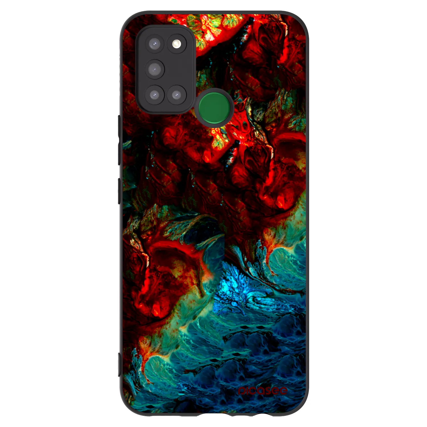 Picasee husă neagră din silicon pentru Realme 7i - Universe