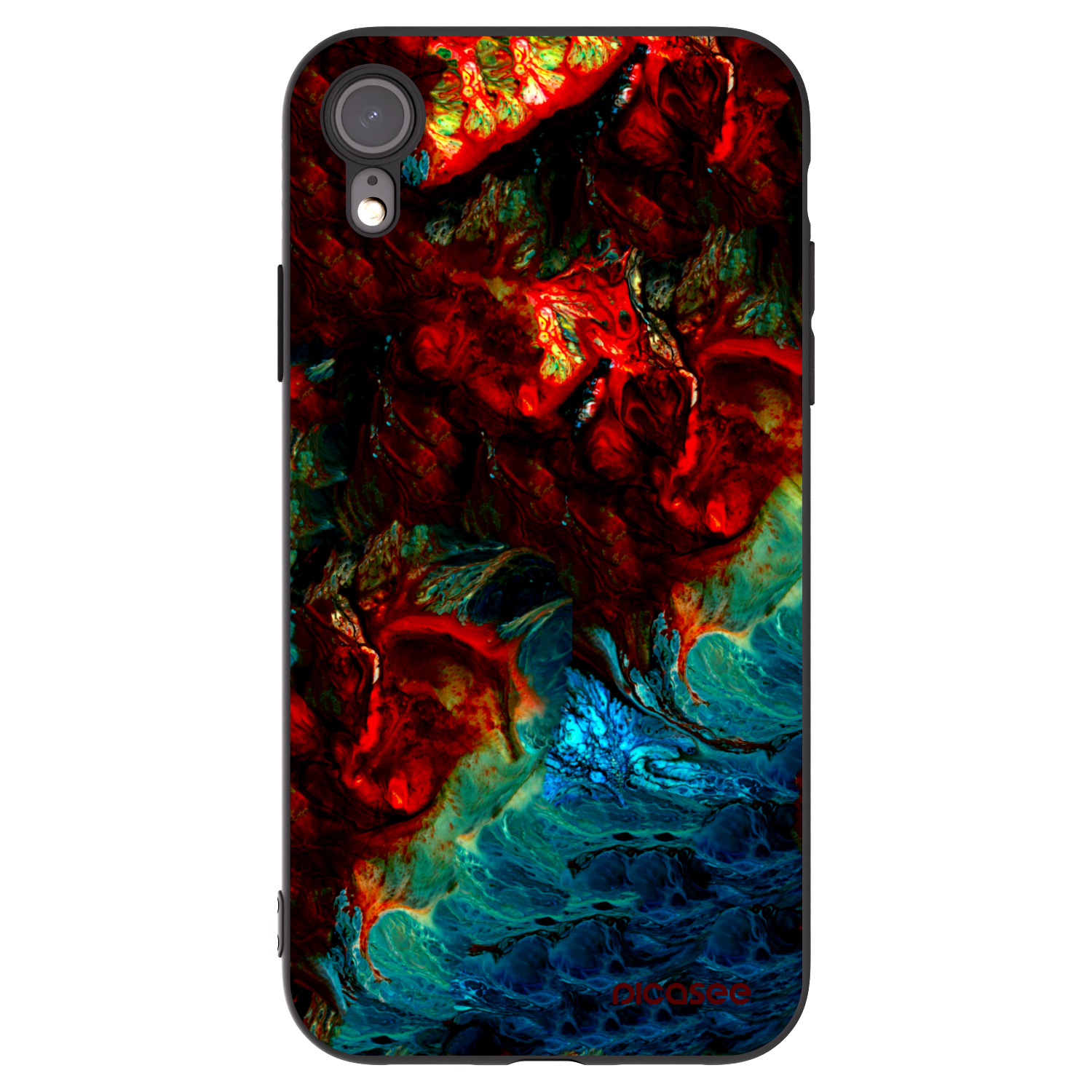 Picasee husă neagră din silicon pentru Apple iPhone XR - Universe