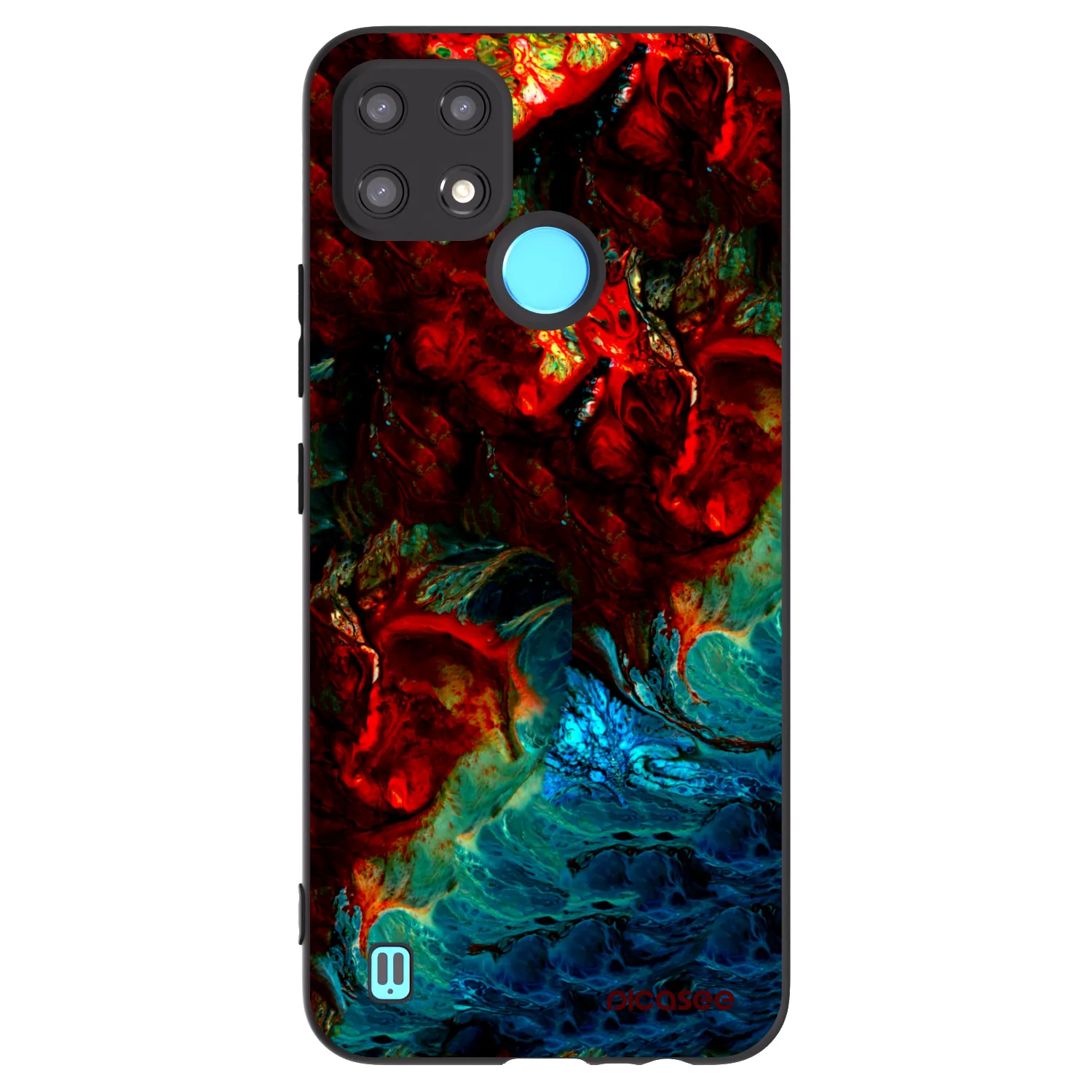 Picasee husă neagră din silicon pentru Realme C21 - Universe