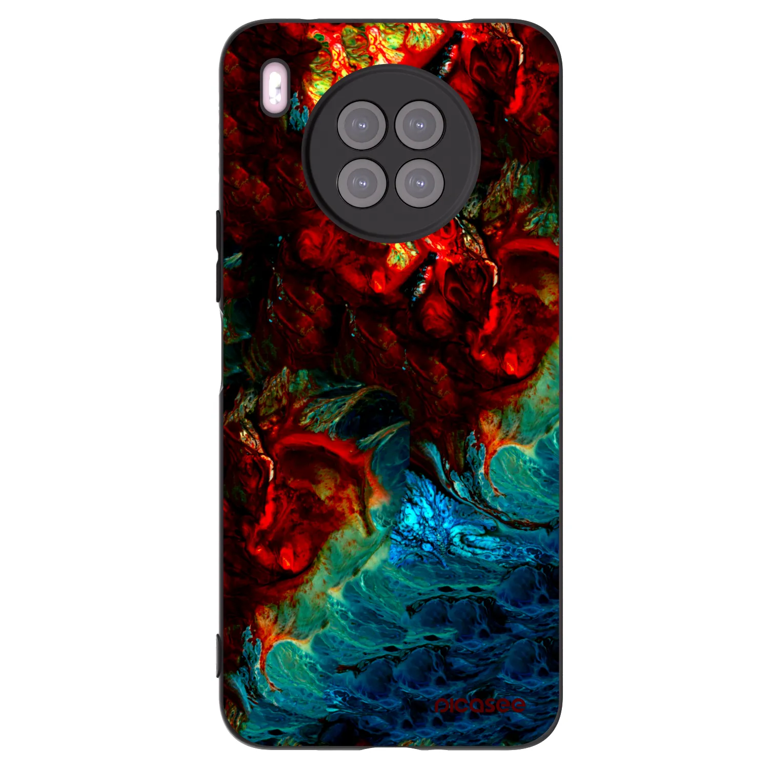 Picasee husă neagră din silicon pentru Huawei Nova 8i - Universe