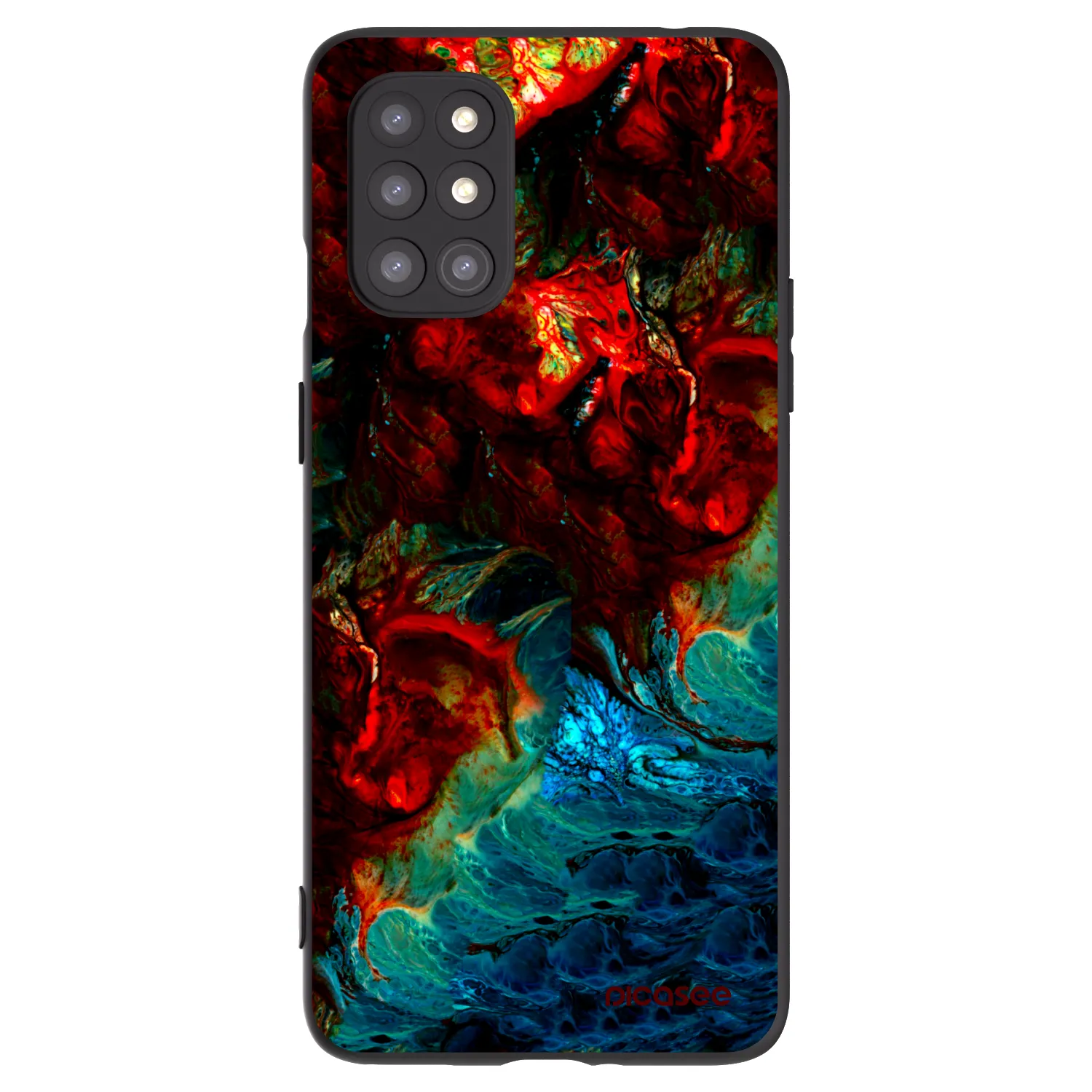 Picasee husă neagră din silicon pentru OnePlus 8T - Universe