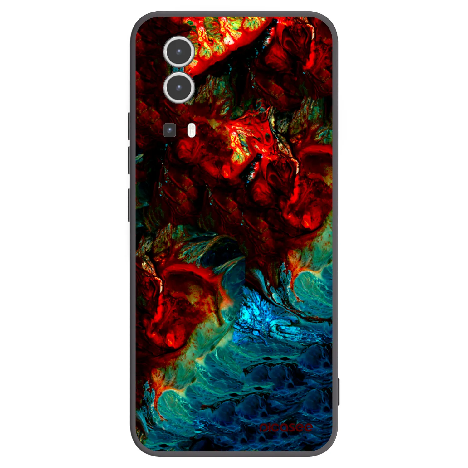 Picasee husă neagră din silicon pentru Vivo Y72 5G - Universe