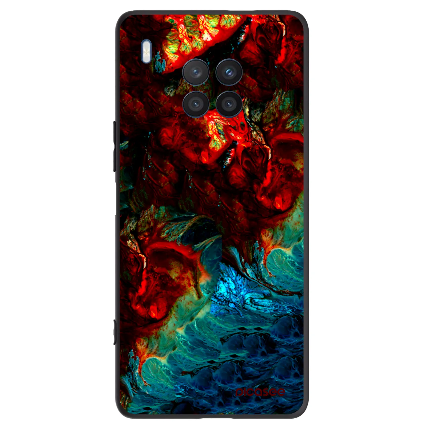 Picasee husă neagră din silicon pentru Honor 50 Lite - Universe